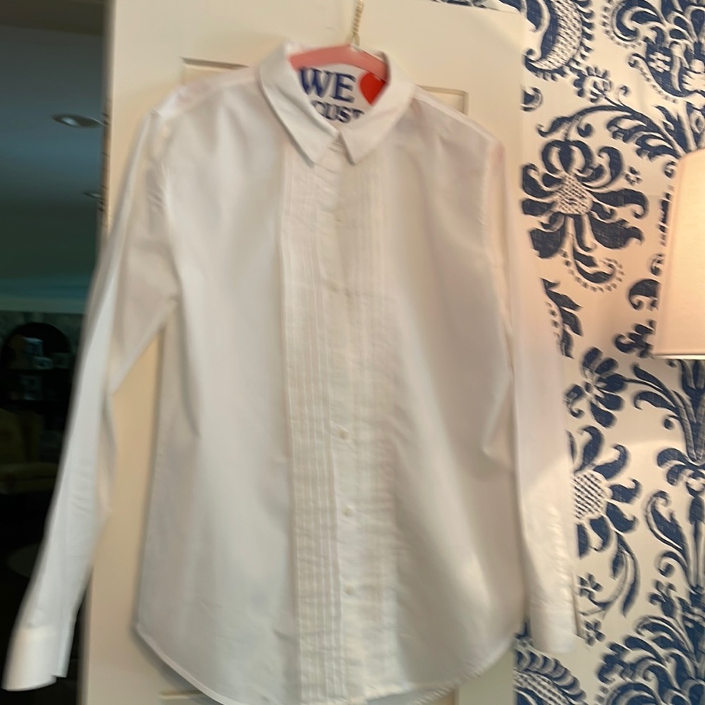 White button down blouse